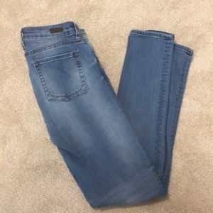 Light denim skinny jeans